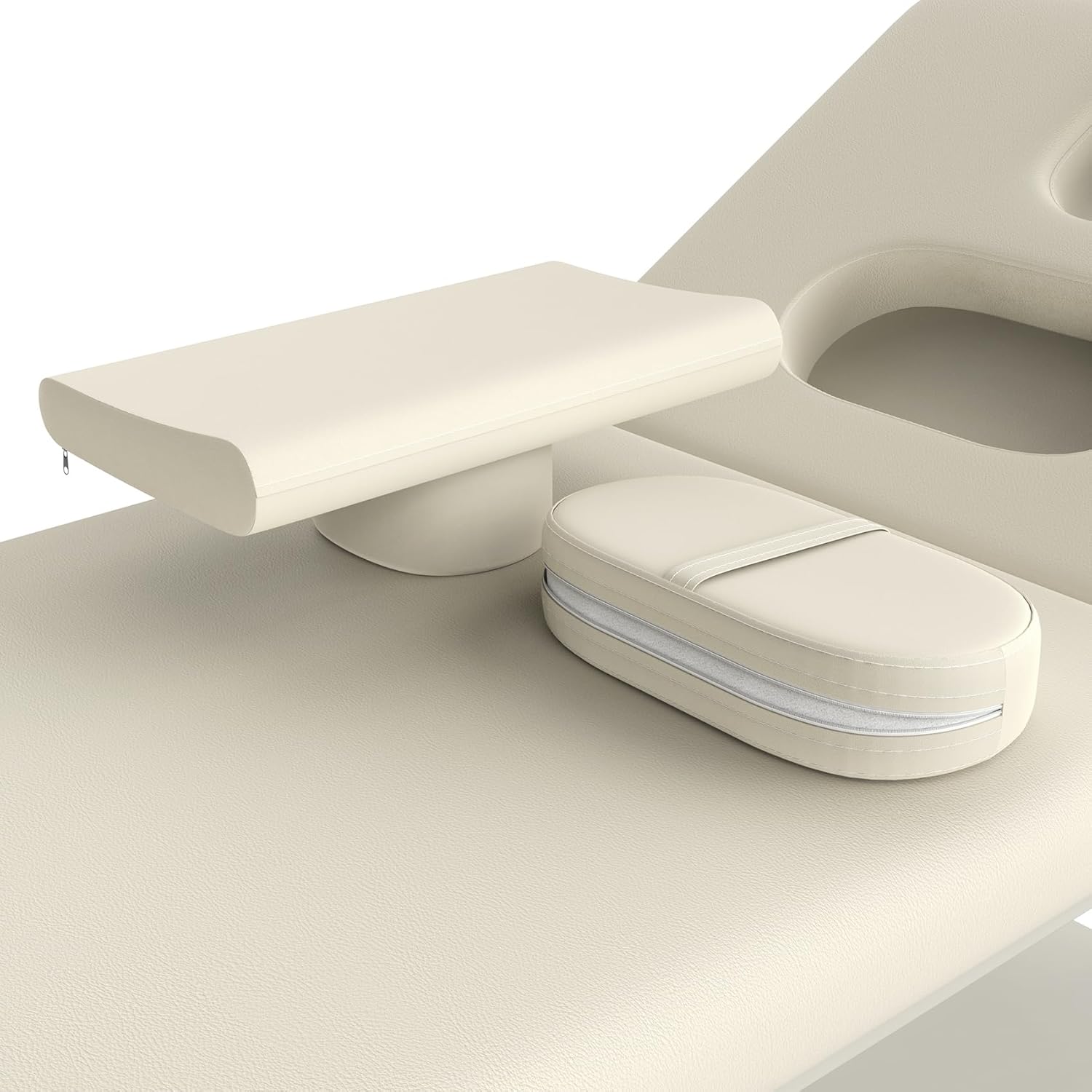 Heavy-Duty Professional Massage Bed Stationary Massage Table with Backrest Adjustable, Metal Frame, PU Leather, Spa Physical Therapy Bed, Home Use Facial Treatment Table - 31.5'' W x 75'' L