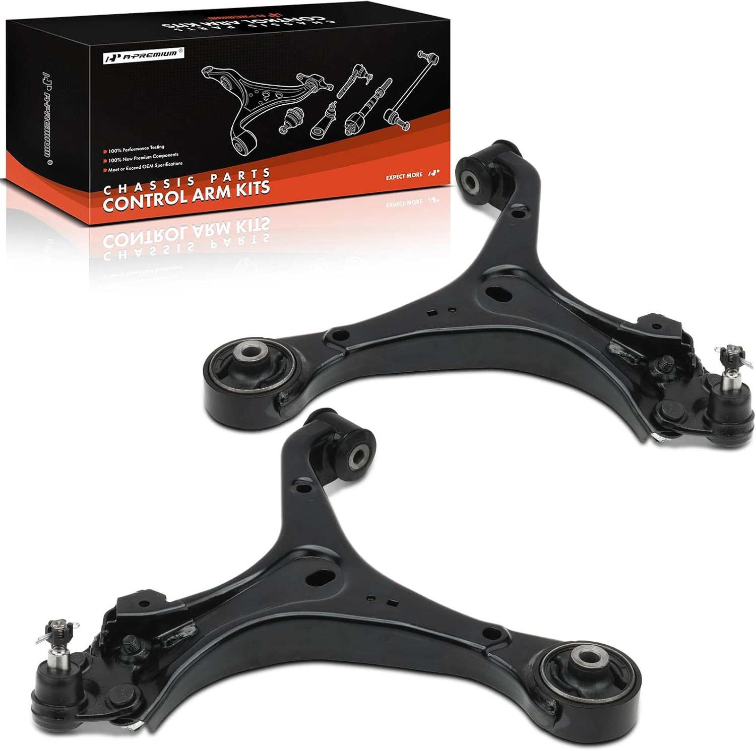 A-Premium 2 x Front Lower Control Arms, with Ball Joint & Bushing, Compatible with Honda Civic 2012 2013 2014 2015