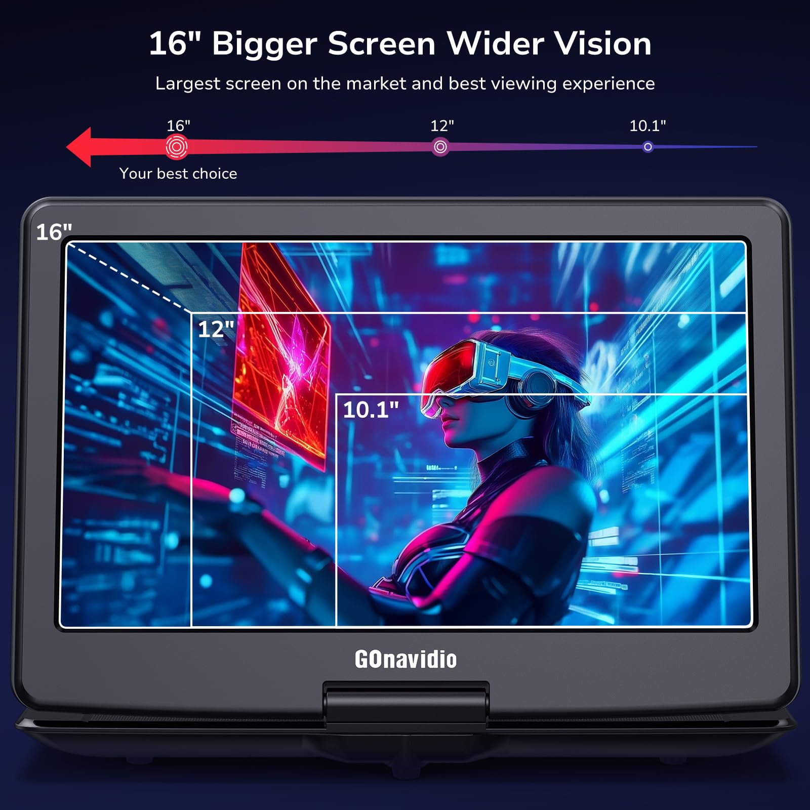 Reproductor de DVD portátil de 17.9 pulgadas con pantalla HD grande de 15.6 pulgadas, batería recargable de 5 horas, compatible con entrada HDMI, sincronización de TV/teléfono, 1600 x 900, tarjeta USB