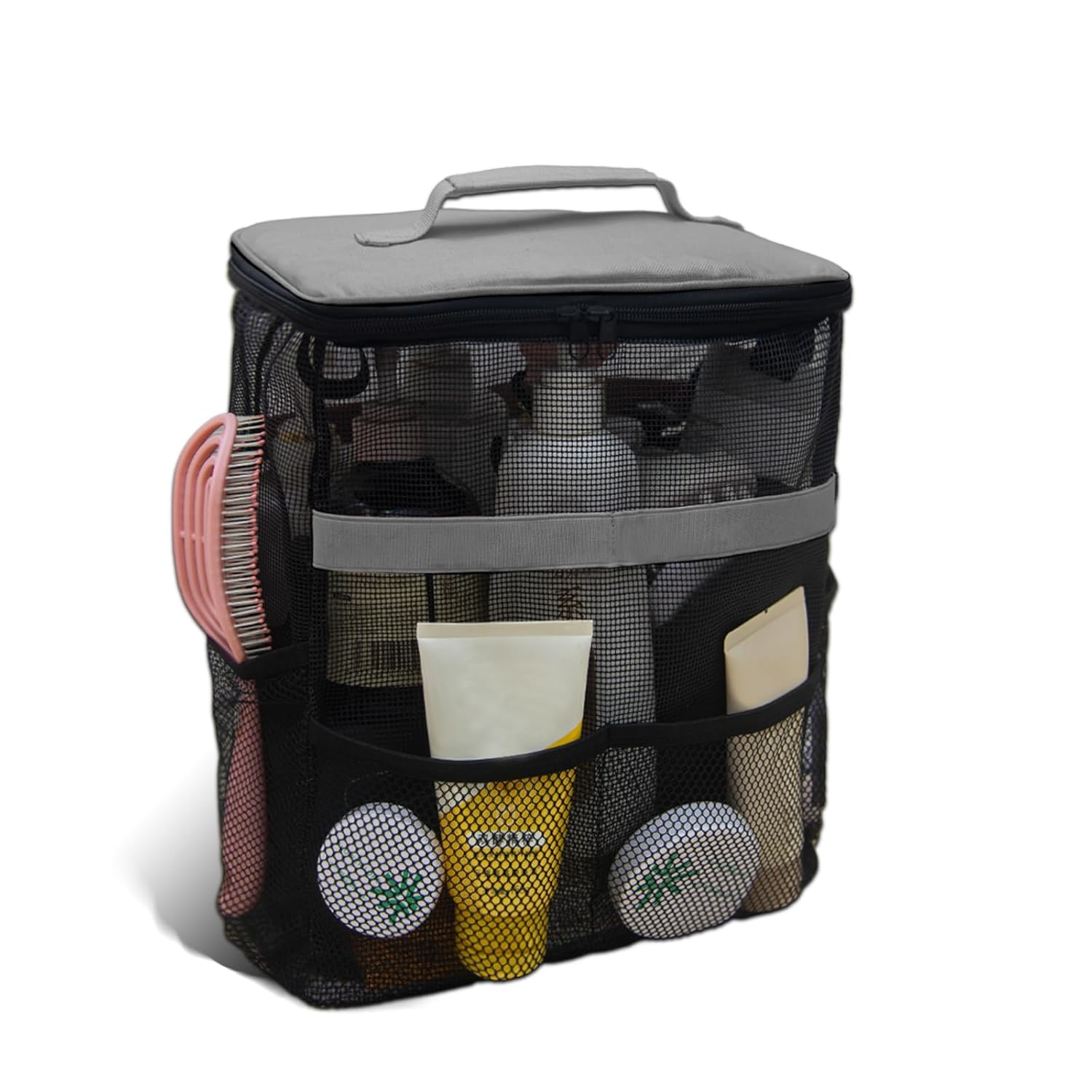 Mesh Shower Caddy Bag Quick Dry Hanging Shower Organizer for College Dorm Bathroom Gym Travel Camping Portable Toiletry