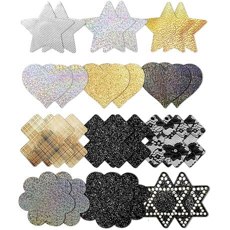 Glitters Pasties Rave Nipple Covers Stickers for Women Rave Party