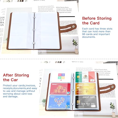 Miniatura 10 de Padike Soporte para tarjetas de crédito RFID, organizador de tarjetas de visita, con 96 ranuras para tarjetas, protector de tarjetas de crédito para