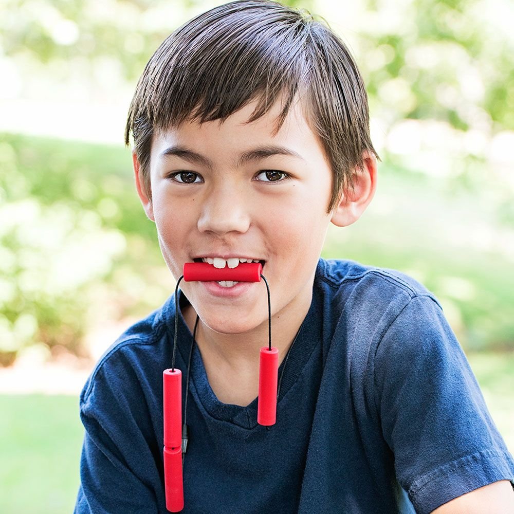 Chewigem Chubes - Collar masticable y ayuda para la estimulación | Suave, resistente, discreto | Ideal para cuerdas de sudadera o como collar | 3 repuestos | Diseñado para reducir la ansiedad y mejorar la concentración | Ideal para niños, adultos, autismo