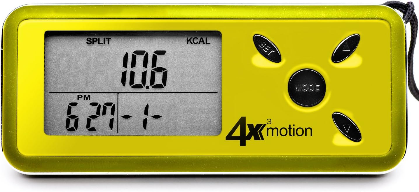 Pedometer display showing split calories