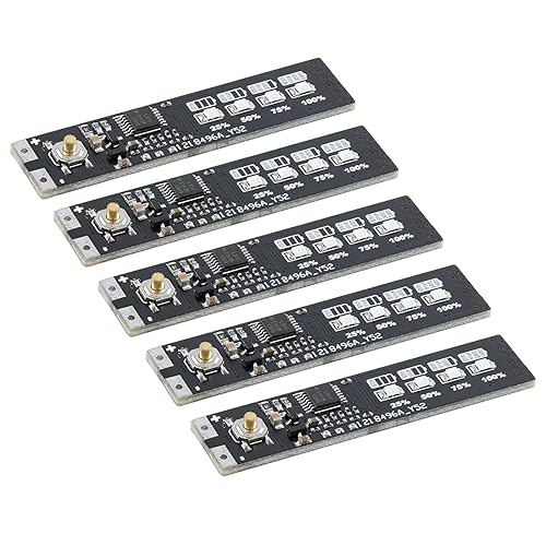 5Pcs 4S 3.7V Lithium Battery Power Indicator Display Module Voltage Monitor for 4 Strings of 3.7V Li-ion Batteries Accurate and Reliable Detection