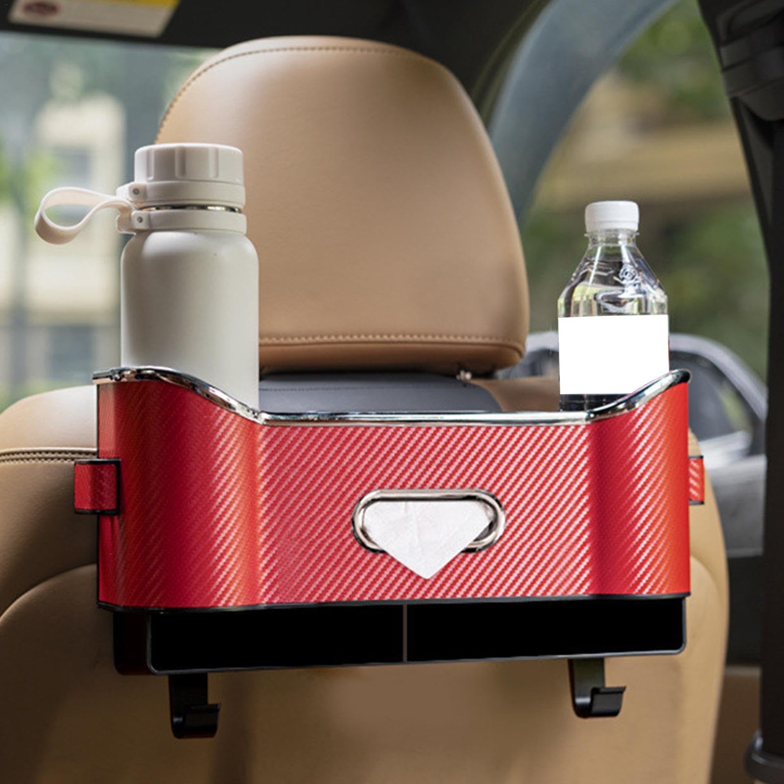 Organizzatore Sedile Posteriore Auto Busta da Viaggio Multifunzionale con | Accessorio Organizzatore Auto Sedile Posteriore per Fazzoletti Snack e Bottiglie d