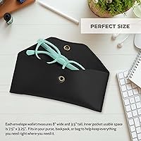 Vista 5 de Envoy Cartera de cuero genuino para efectivo hecha a mano con cuero de grano completo Bolsa de utilidad diseñada para efectivo, monedas, tarjetas