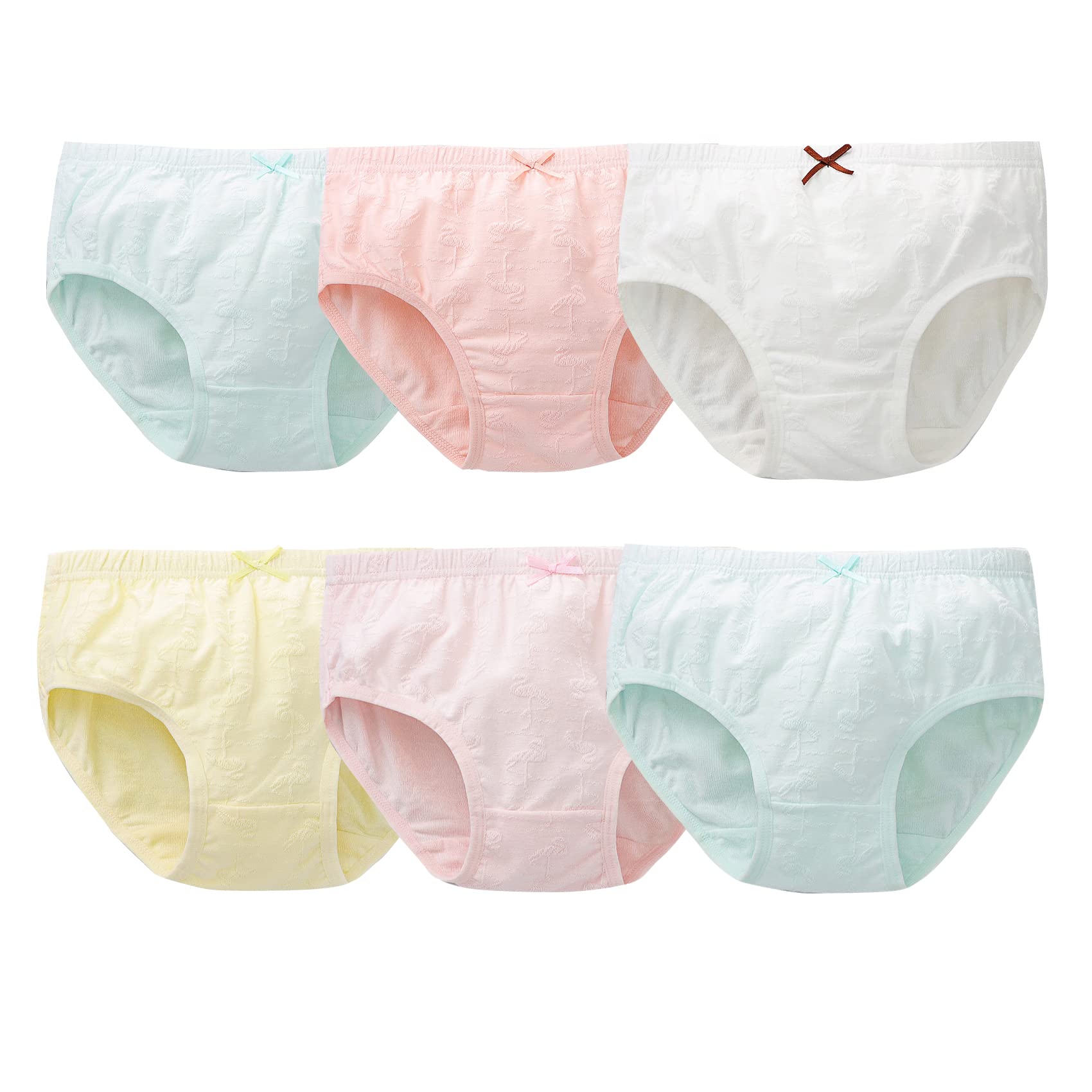 Baby Kids Underwear Breathable Cotton Panties Toddler Girls Undies Soft Assorted Briefs 6-Pack