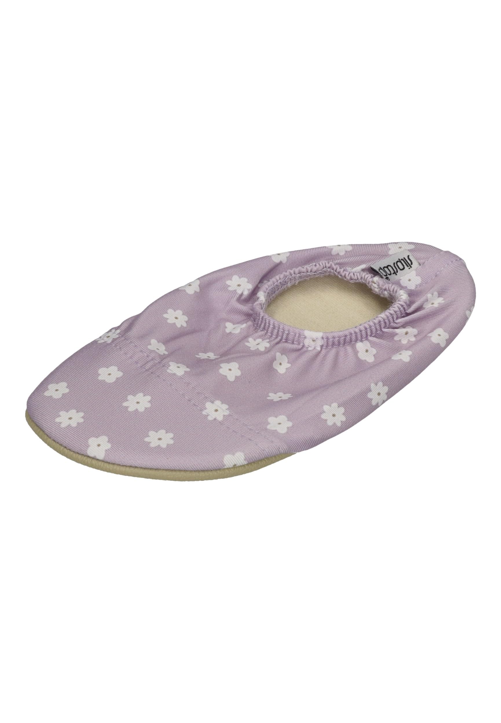 Slipstop Kinder Hausschuhe Badeschuhe Clara Blumen flieder