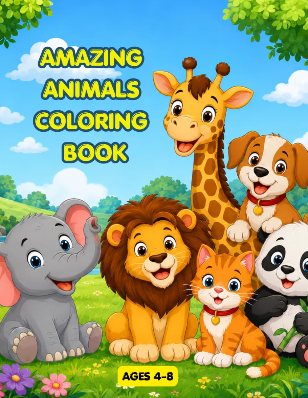 Amazing animals coloring book