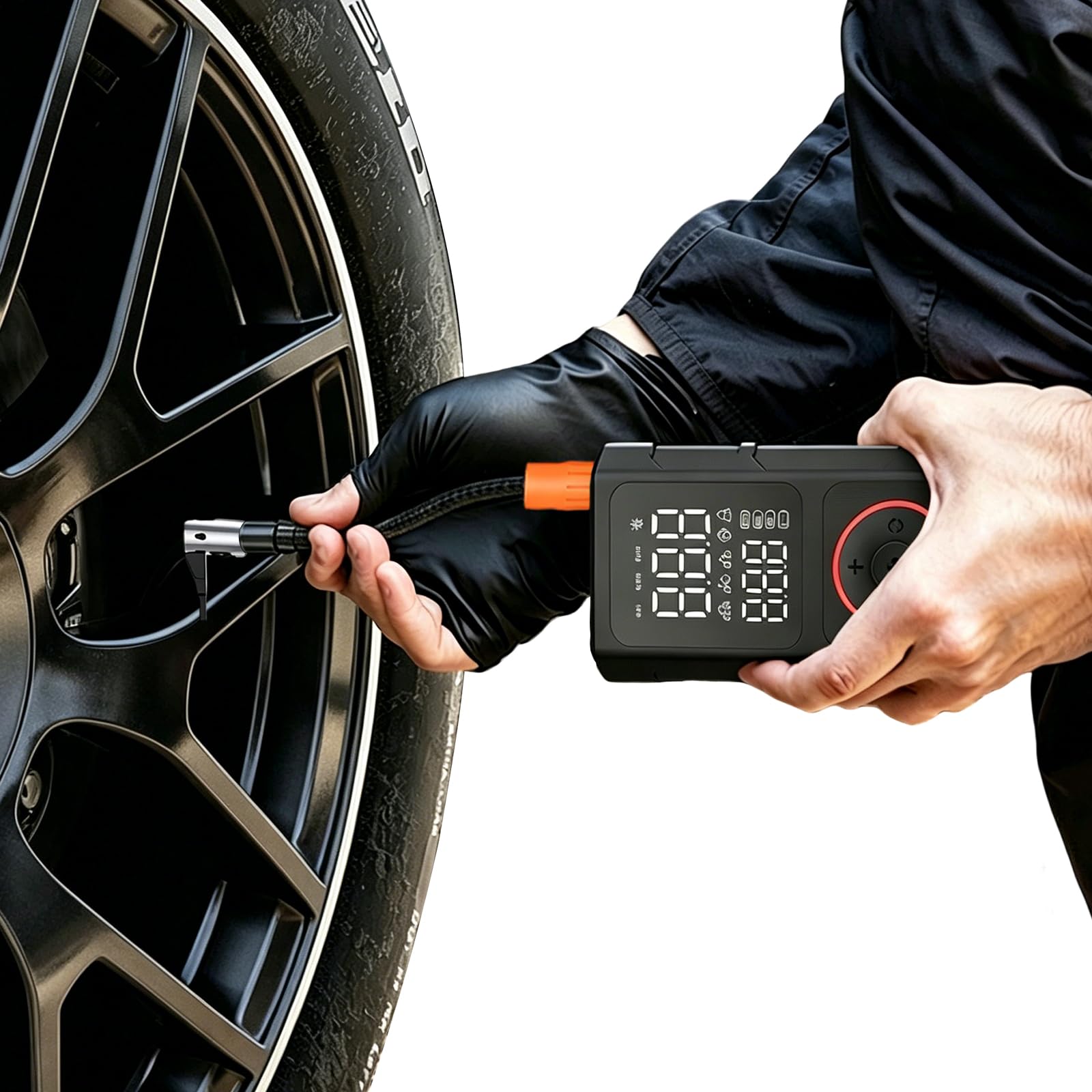 Pompa ad aria portatile per pneumatici di auto, moto, bicicletta, palla con