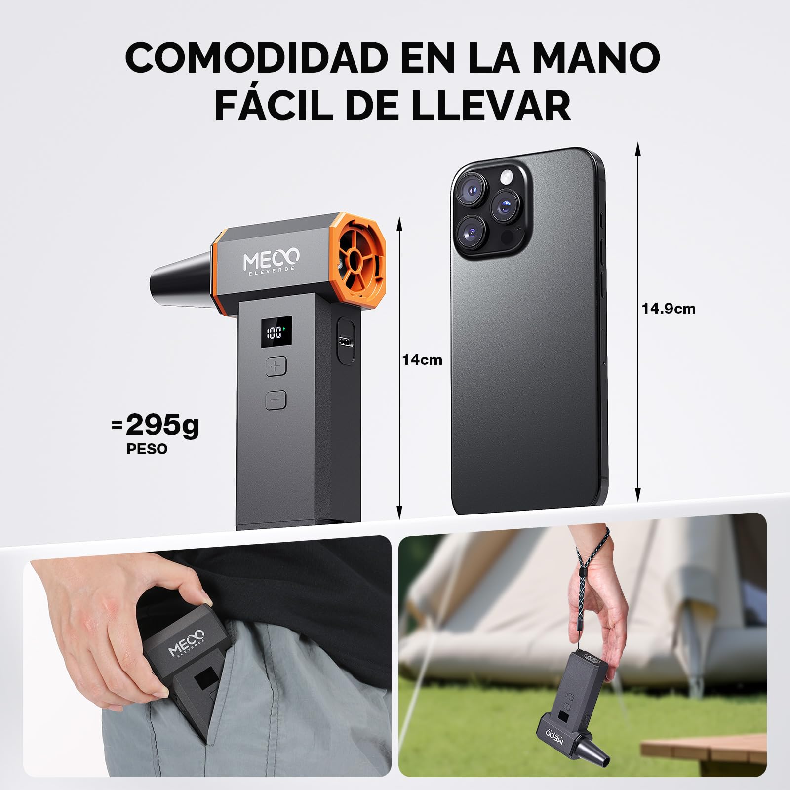 Soplador de aire eléctrico 220.000 RPM, 100 niveles sin escalones, motor sin escobillas y pantalla LED, soplador de aire inalámbrico con kit de limpieza, mini soplador de polvo para PC, teclado, coche