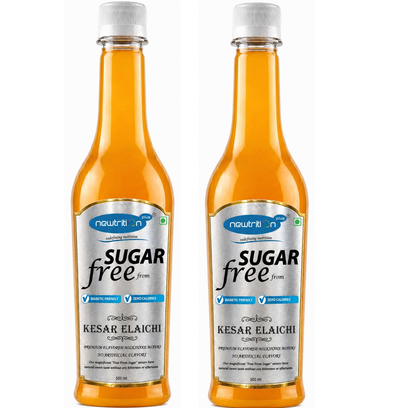 Newtrition Plus Redefining Nutrition Kesar Elaichi Milkshake Mixer Syrup - Sugar Free, Zero Calorie, Zero Carbs (Pack of 2)-image-29
