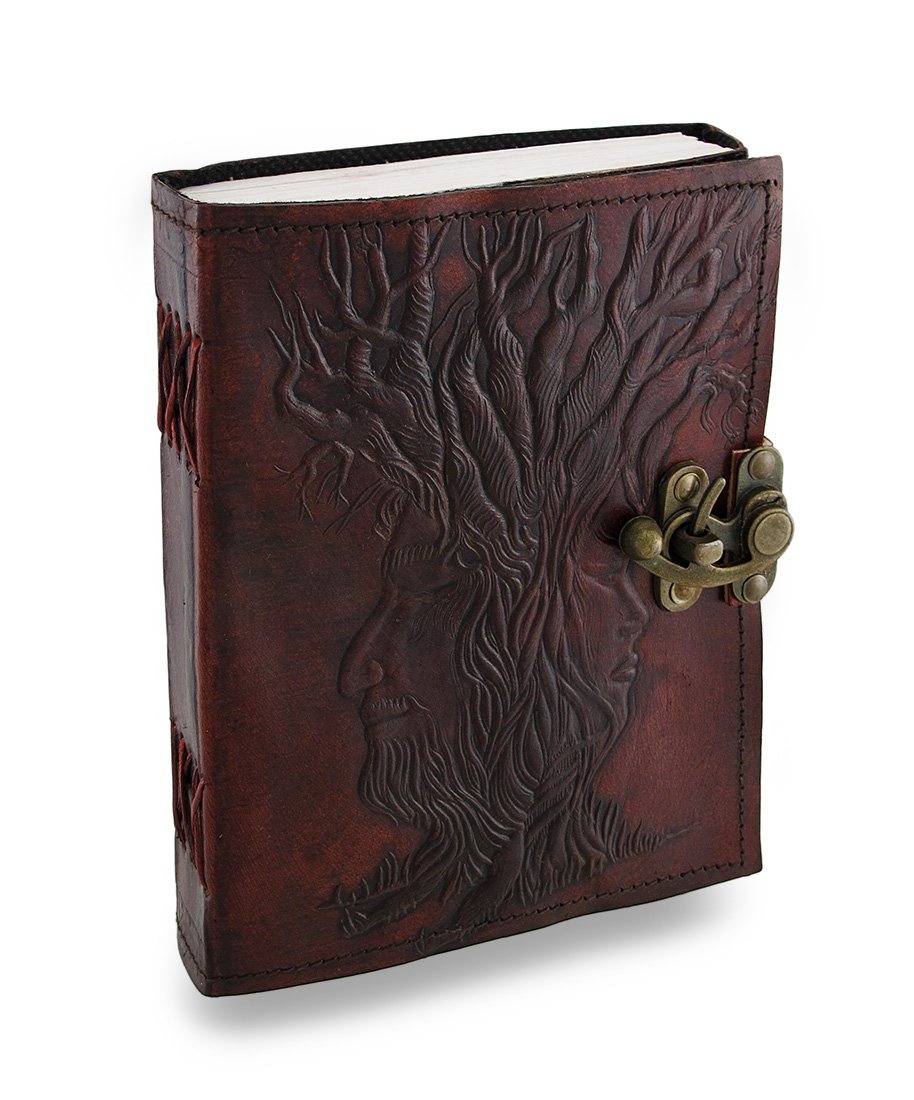 Embossed Leather Tree of Wisdom 5 X 7 in. Leather Journal 120 Leaf