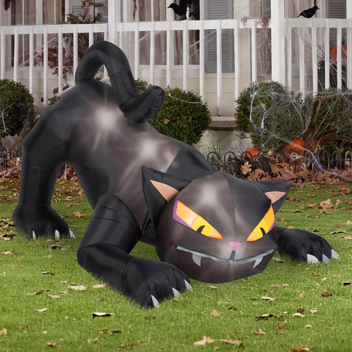 GEMMY AIRBLOWN® Inflatable – THE Original Blow UP Halloween Decor 6 FT Animated Black CatHalloween Inflatables