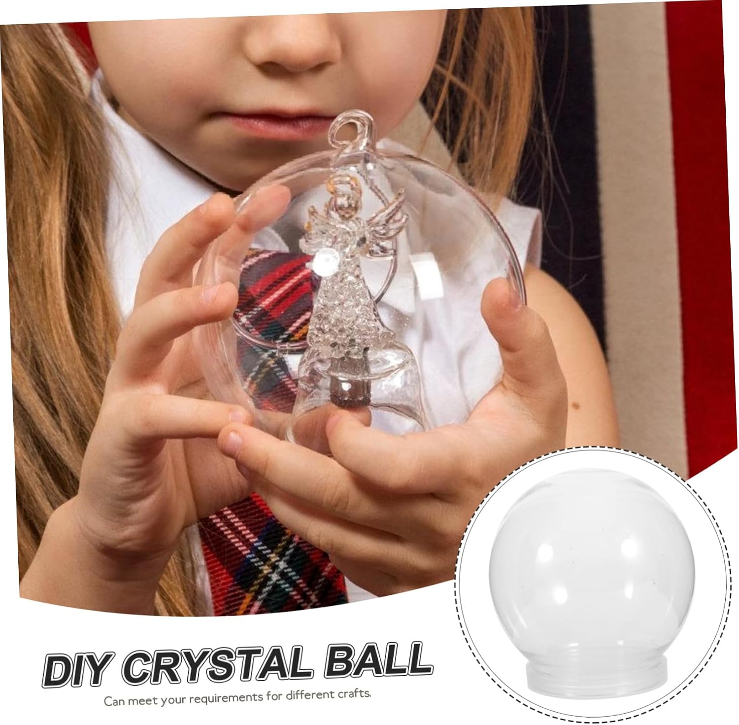DIY Snow Globe Accessories 10pcs Clear Plastic Ball Jars Candy Bottle Shaped Vases Christmas Decorations