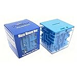 Trekbest Money Maze Puzzle Box - A Fun Unique Way to Give Gifts for Kids and Adults (Blue)