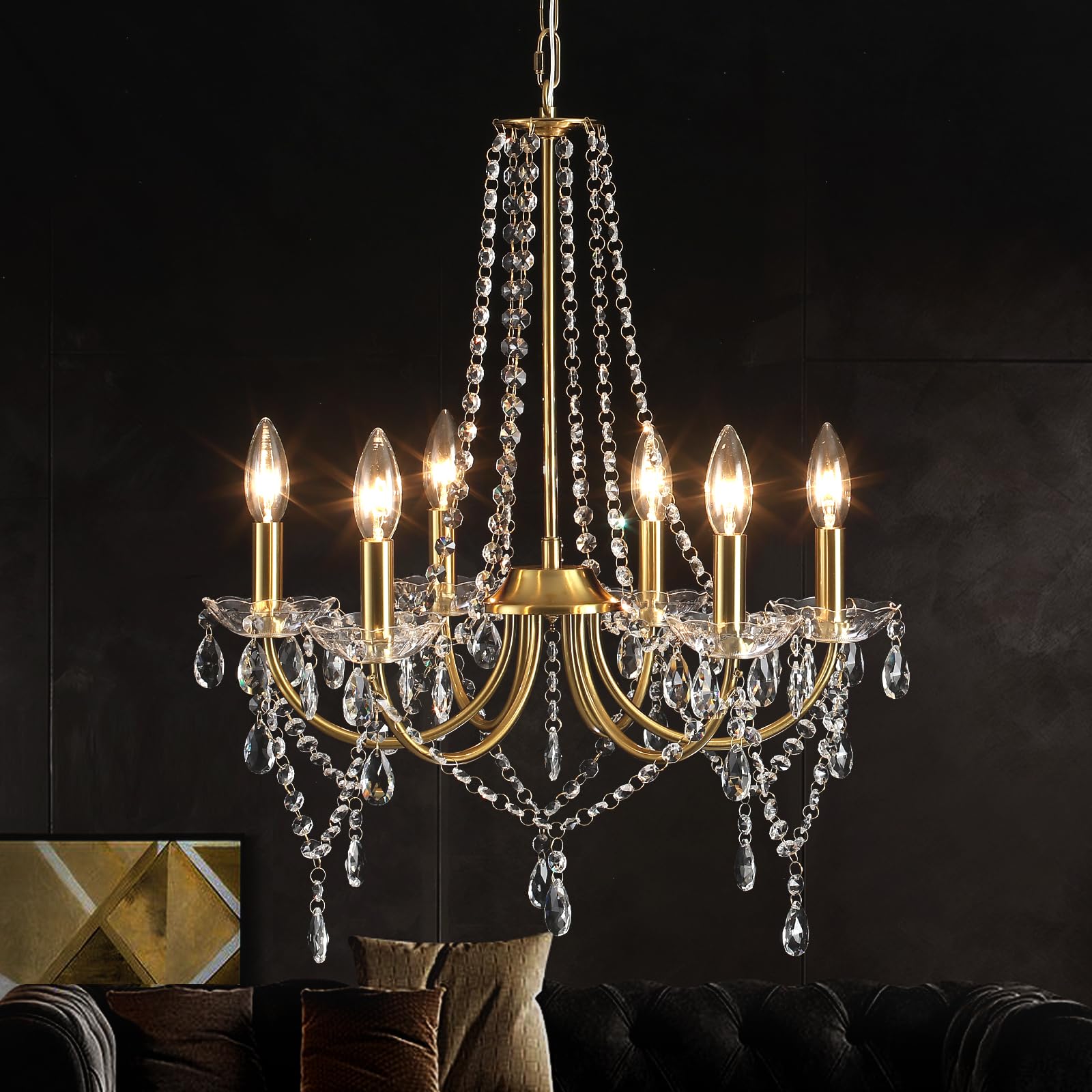 LXWNYY Crystal Chandeliers Ceiling Light