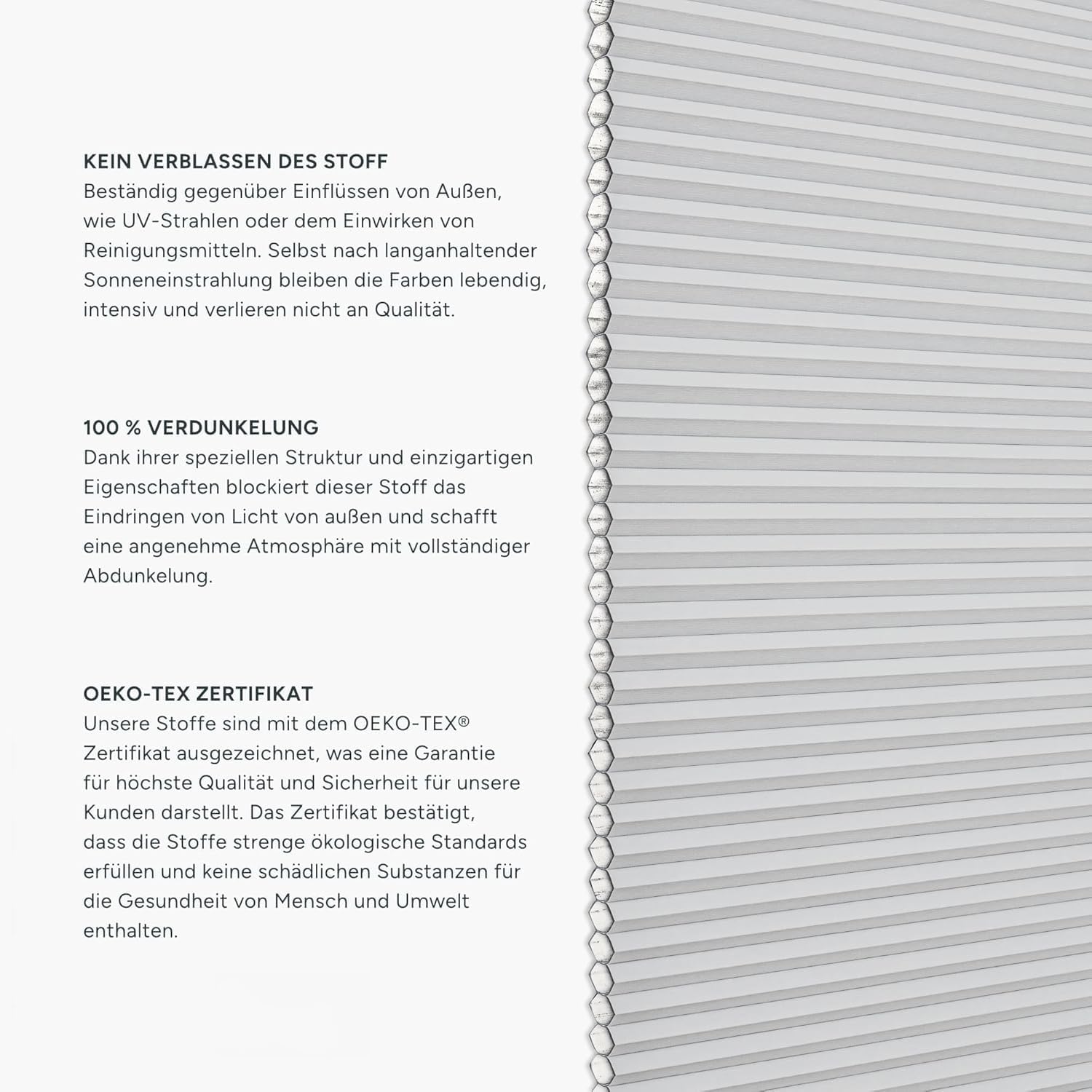 Estika Plissé sans perçage sur Mesure, Occultation et plissé Thermique (8-28 mm) pour fenêtres Disponibles en différentes largeurs (30-129cm) et hauteurs (150-230cm),