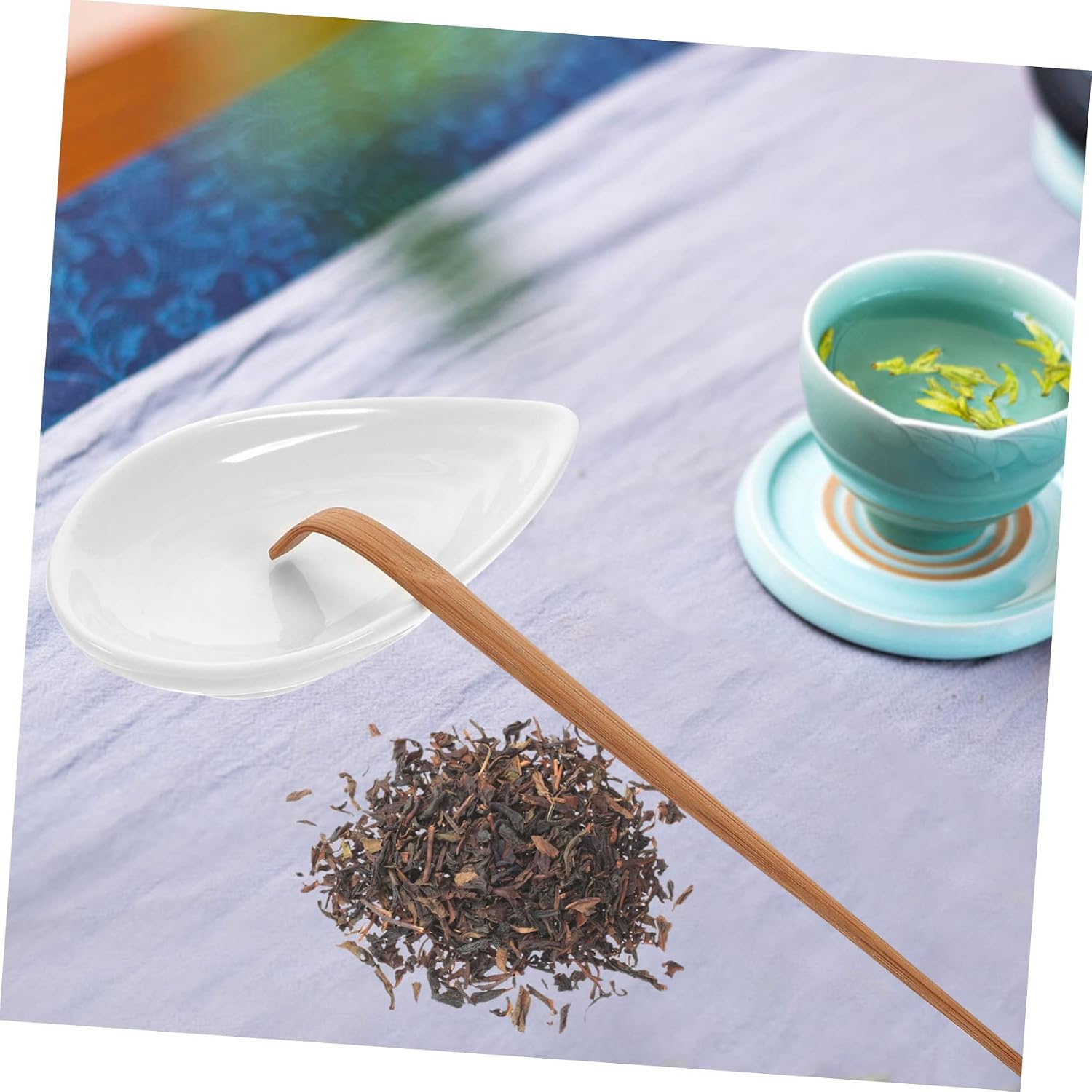 Alipis Ceramic Tea Leaf Scoop Multi-functional Tea Spoon for Loose Leaf Lightweight and Brewing Tool for Home Ceremony and Daily Use