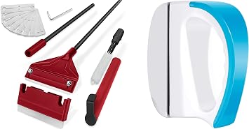 Magnetic Aquarium Fish Tank Glass Cleaner Scrubber Clean Brush & 24.5 Professional Algae Scraper, Aquarium Blade Cleaner