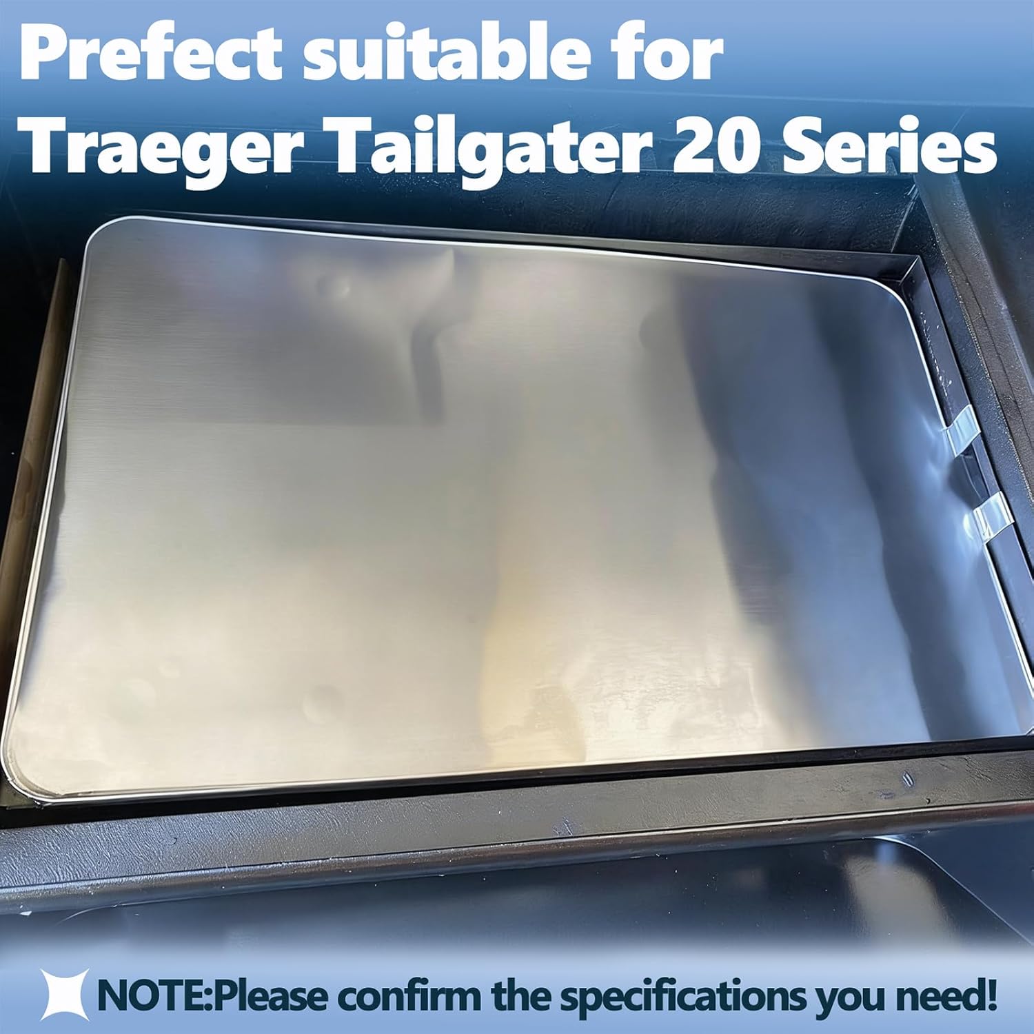 SafBbcue BAC408 Drip Tray Liner Replacement for Traeger Tailgater 20 Series, 19.6 x 12.5 Inch, Portable and Foldable, Disposable Aluminum Grill Tray for Collecting Grease, 15 Pack