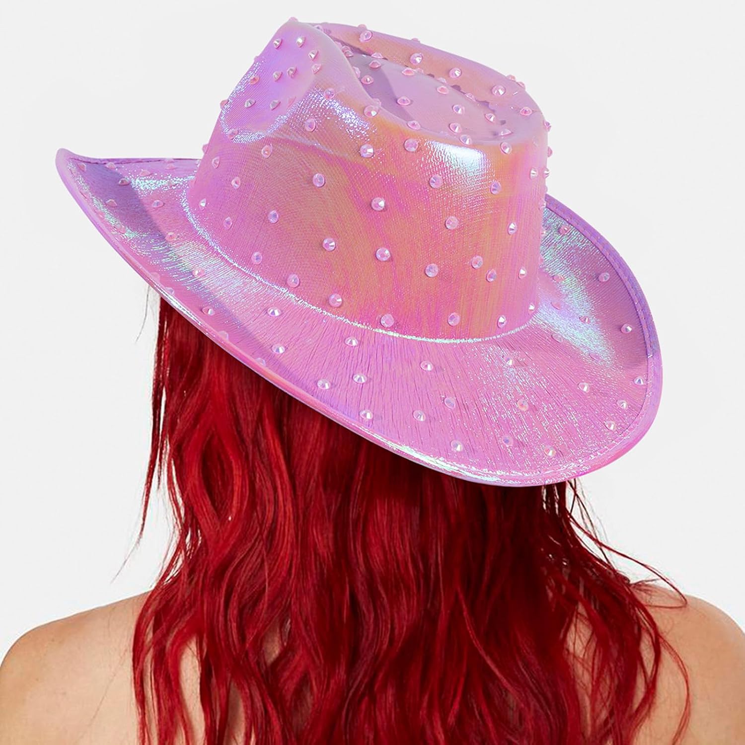 Hat with Color Zircon for Woman Western Model Show for Adult Woman Prom Party Hats for Adults Hats for Adults Funny
