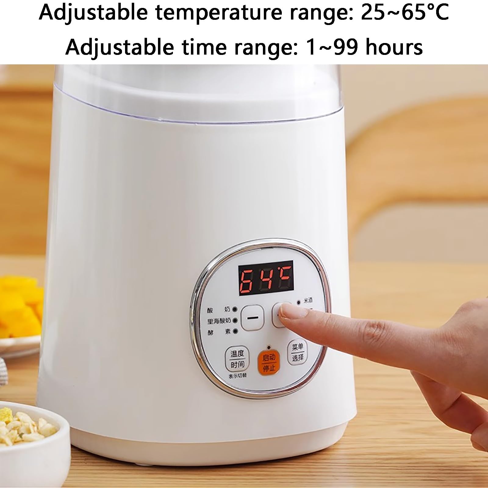 yaourtière, Température et durée réglables multifonctionnelles, 1200 ml