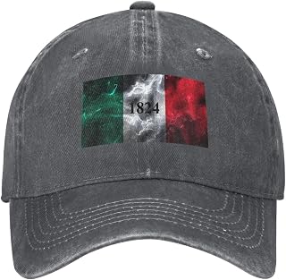 Texas Alamo Flag Baseball Cap for Men Women Adjustable Vintage Washed Denim Style Dad Hat