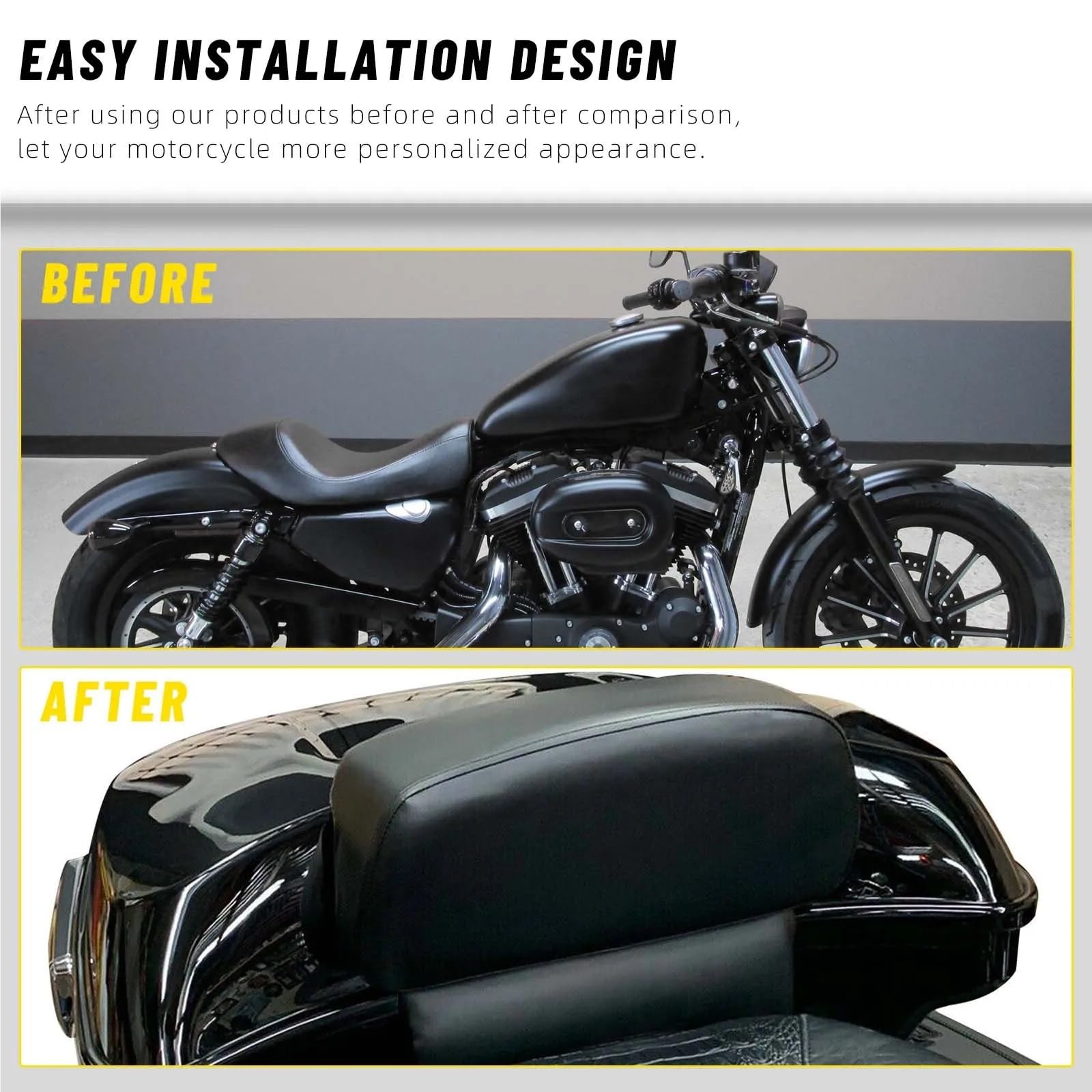 Siedzenia motocyklowe Podkładka pod plecy motocykla pasuje do Harley Touring 2014-2023 CVO Electra Glide pokrowiec na siedzenie