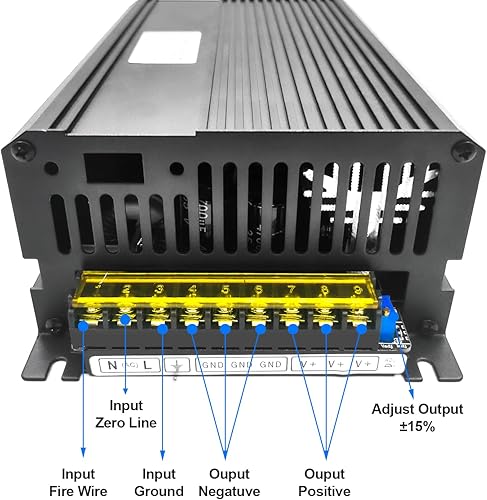 Miniatura 2 de ZJINVN 1500W Fuente de alimentación conmutada AC-DC SMPS Salida 36V 41A DC Fuente de alimentación Entrada 110VAC (36VDC)