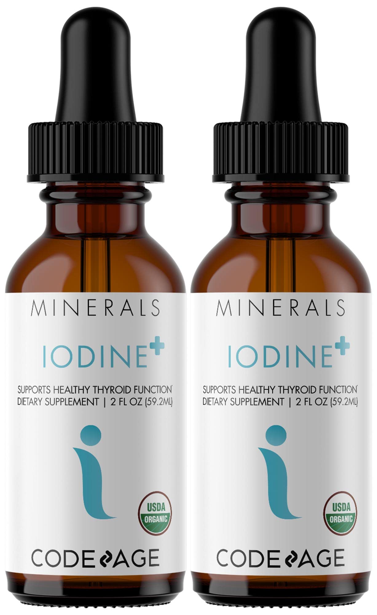 Buy Codeage USDA Iodine Drops 250 Mcg 1+ Year Supply Nascent