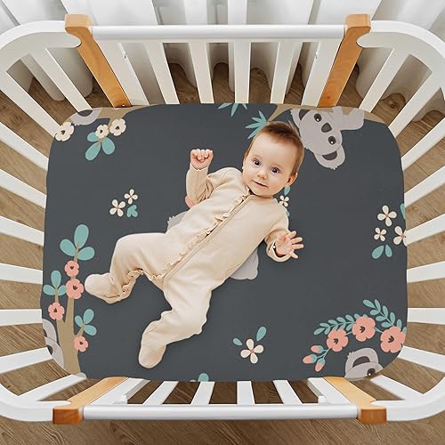 Miniatura 7 de Lindas sábanas de cuna de koala para bebé, suaves y transpirables, lavables a máquina, sábanas de paquete y juego para niñas y niños