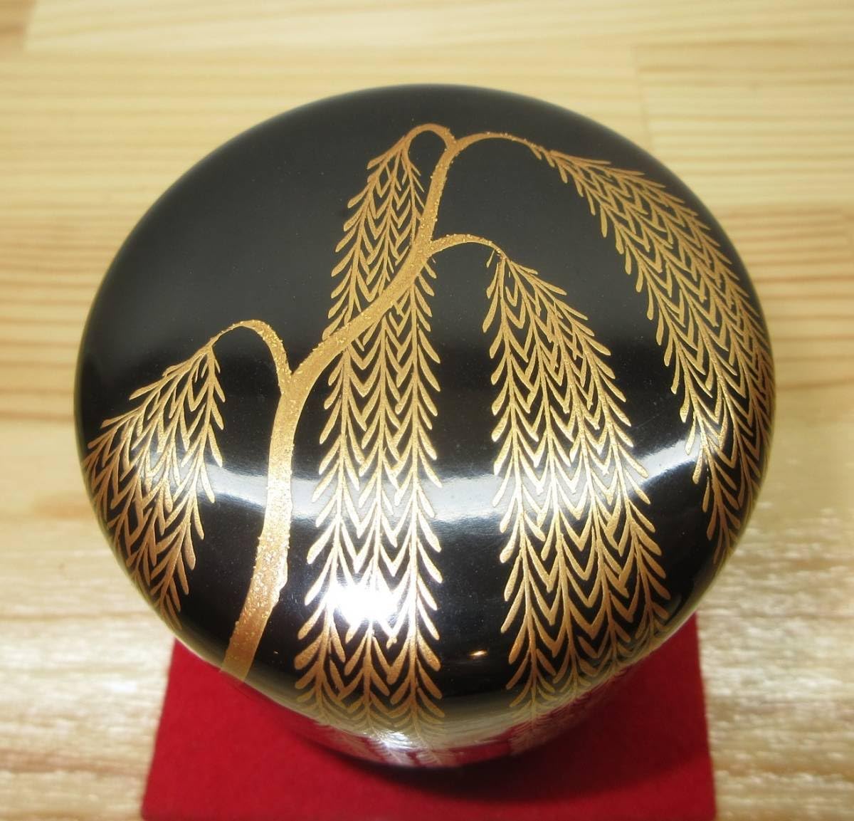 茶道具 棗 中棗 松唐草蒔絵 折撓 輪島塗 陽斎 茶道具 棗 中棗 松唐草