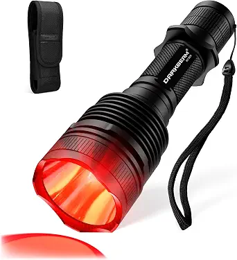 DARKBEAM Red Light Flashlight for Night, LED Tactical Red Flashlight