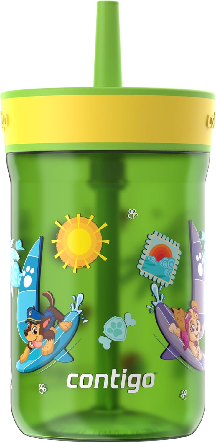 Contigo Leighton Tumbler with Straw, 14 oz, Cool Lime PAW Patrol (Color changing straw); Glacier PAW Patrol (Color changing body) - Image 4