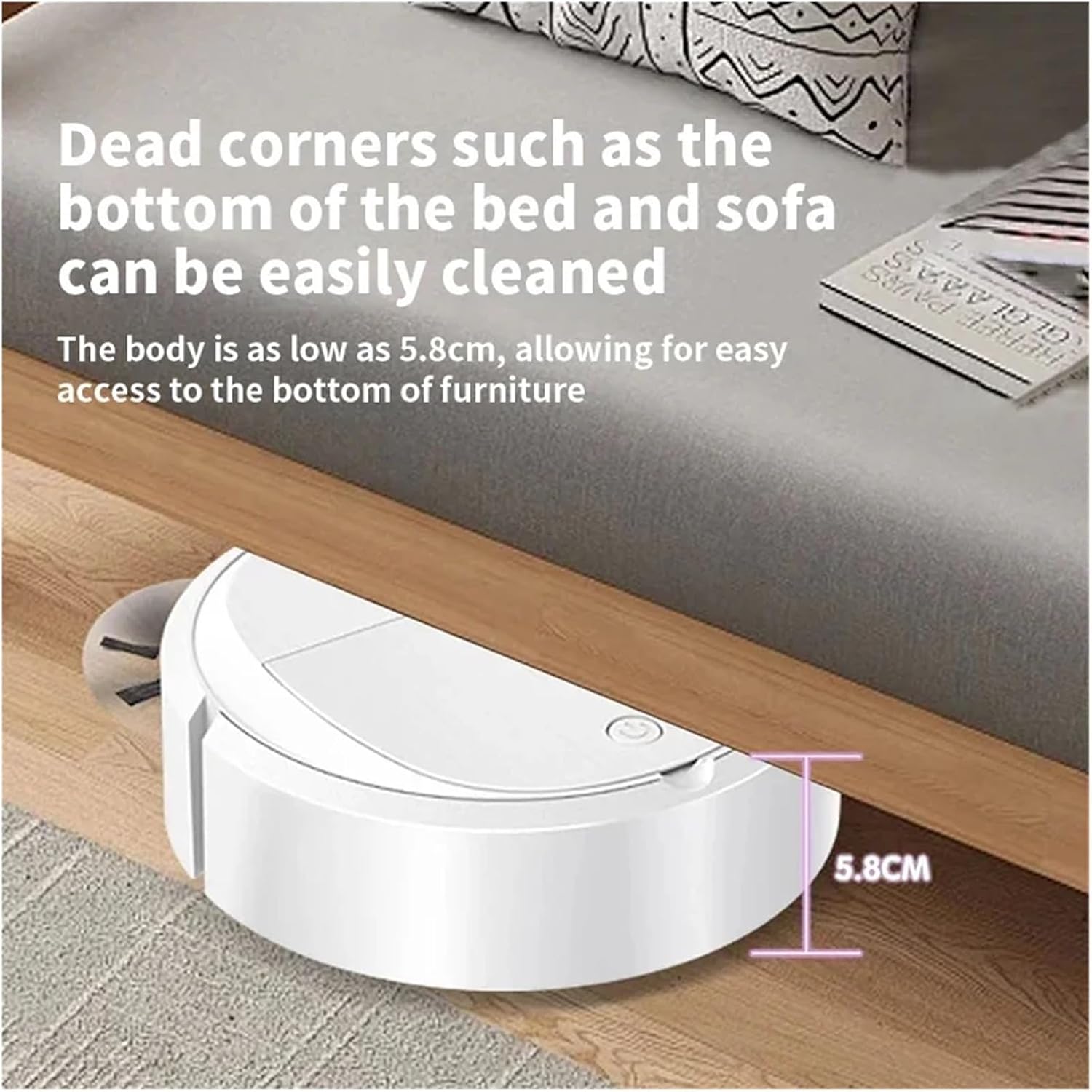 新型インテリジェント 3イン1 全自動掃除ロボット掃除機 モップ付きミニ掃除機 家庭用に最適(Black)