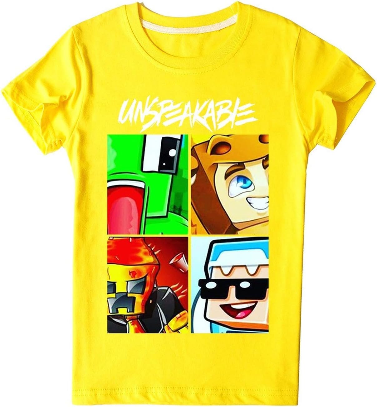 Unspeakable Shirt Boys Girls 3D Printed Cartoon Crew Neck T-Shirts Short Sleeve Tops Tees for Kids Youth