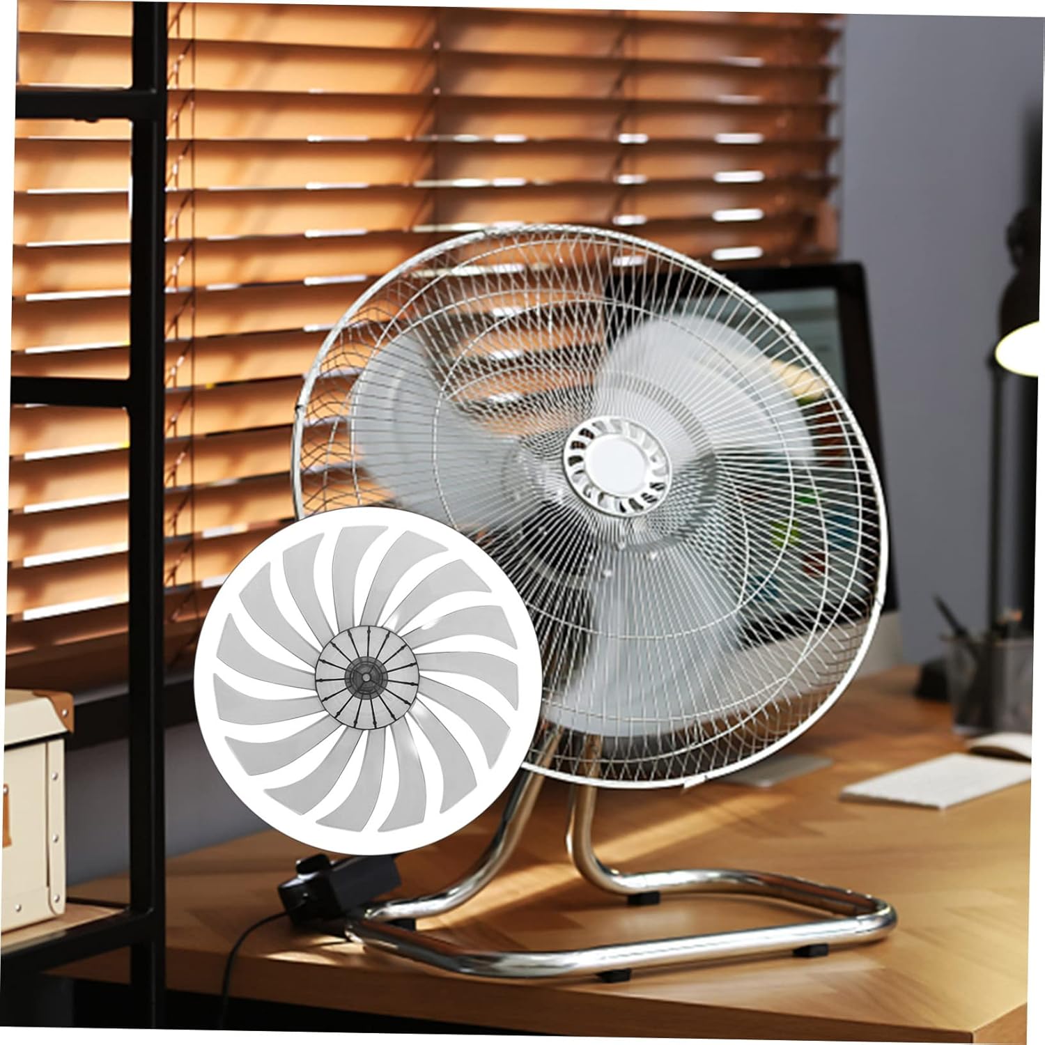 PRETYZOOM Indoor Fan Replacement Transparent Fan Blades for Standing Pedestal and Table Fans Low Noise Fit Fan