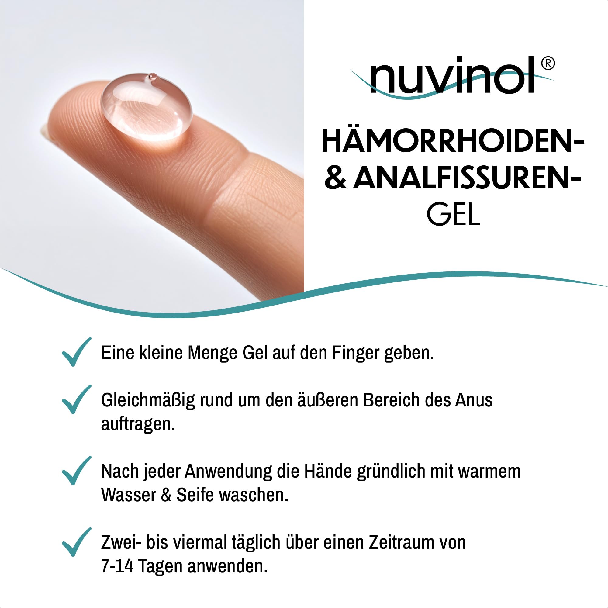 Hämorrhoiden Gel und Analfissur Gel | lindert Juckreiz, Brennen und Schwellungen | Hämorrhoiden Salbe Alternative, entzündungshemmend | Medizinprodukt, Apothekenqualität, 40 ml