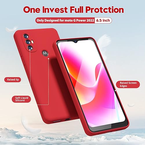 Miniatura 3 de Oaxkco Motorola Moto G Power 2022 - Funda de silicona con protector de pantalla, para mujeres y niñas, bonita funda de teléfono con funda de cámara,