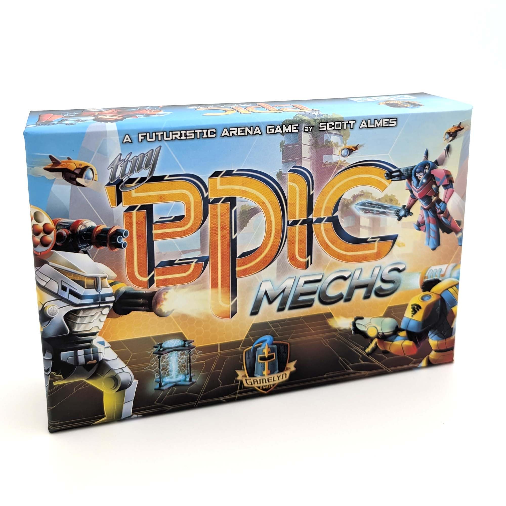 Tiny Epic Mechs Deluxe – Strategic Mech Combat & Programming Game, 1-4 Players, Ages 14+, Includes ITEMeeples & Miniatures