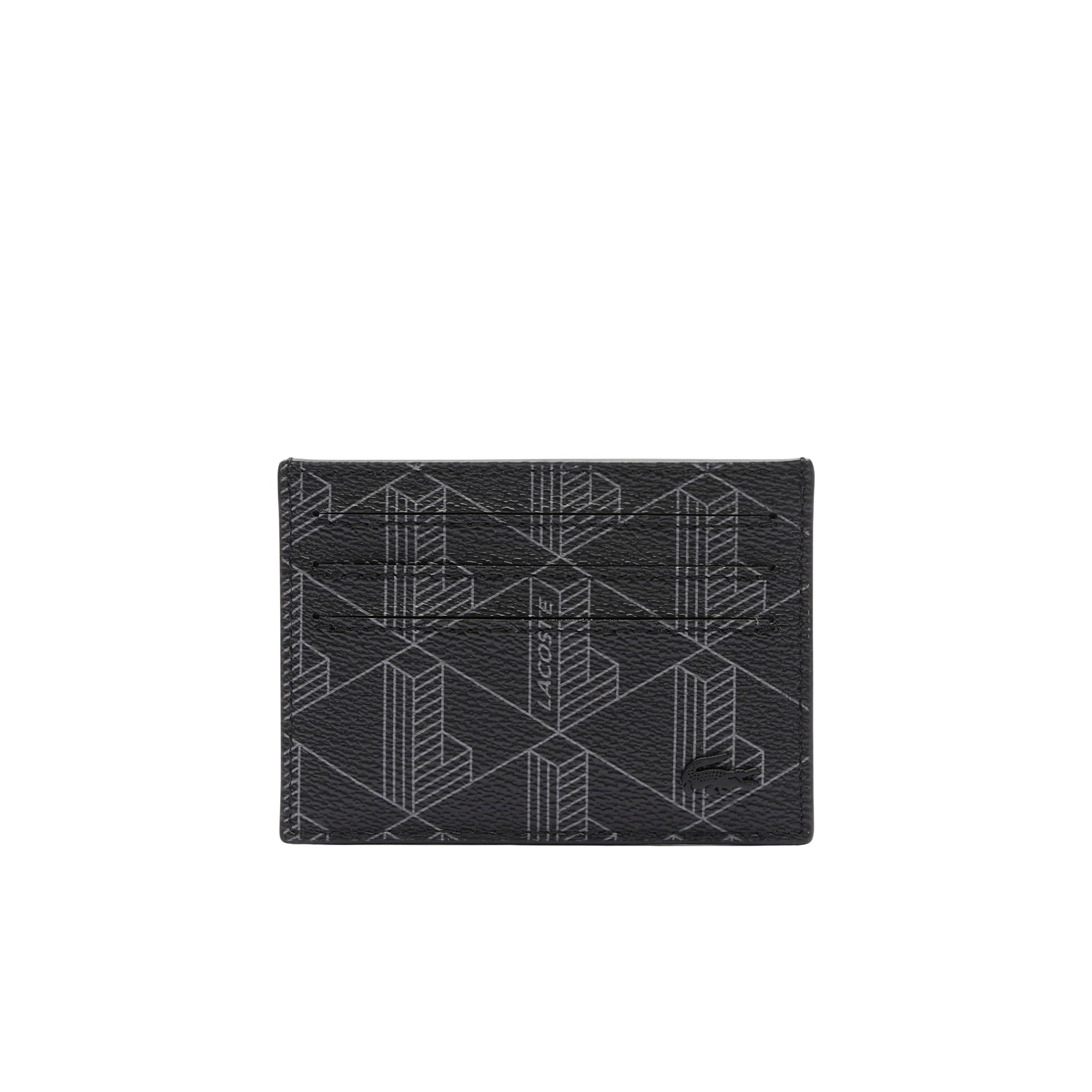 Lacoste Men's The Blend Card Holder, Monogram Noir Gris