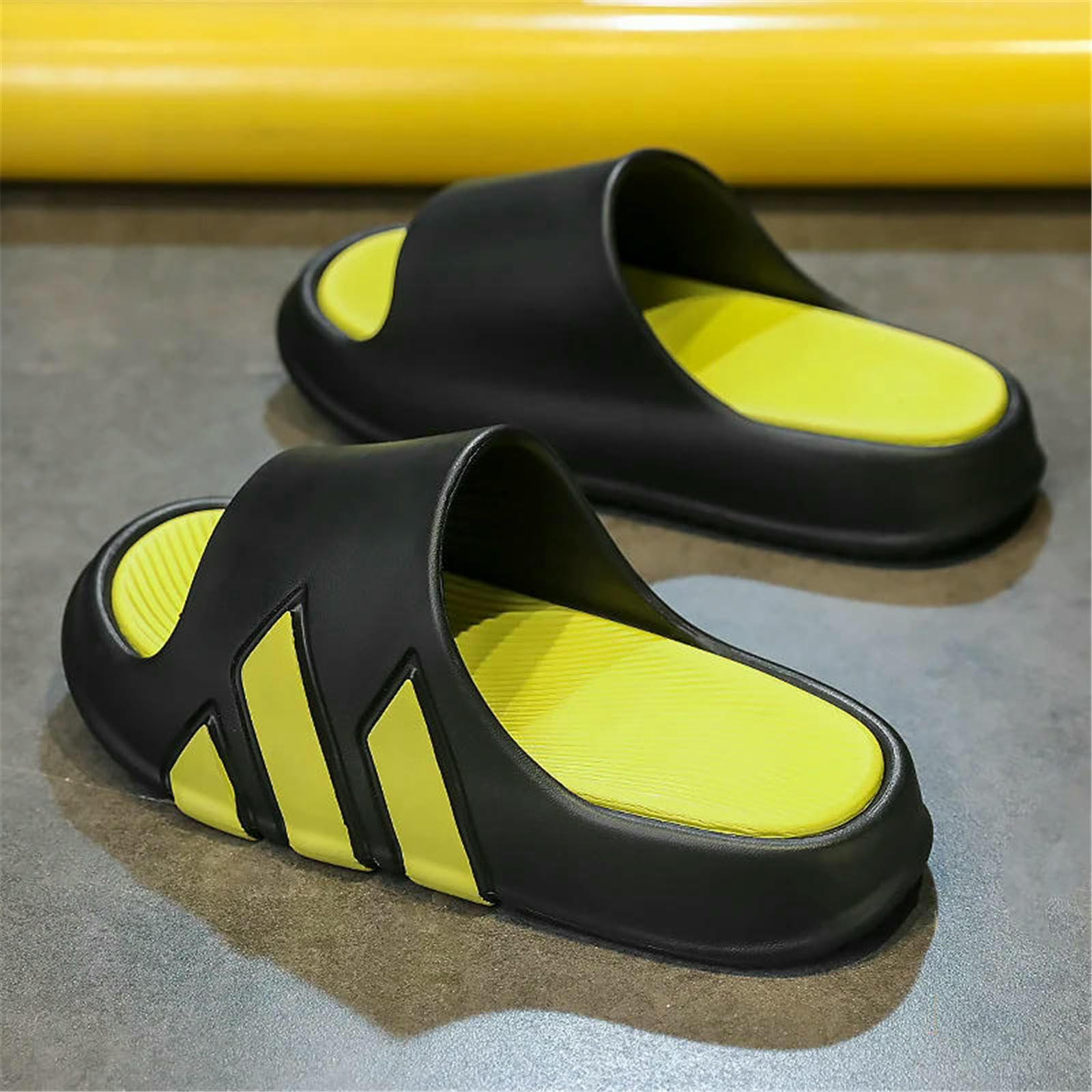 Ciabatte Uomo Summer Eva Slifors per Uomini E Donne Sport da Interno, Abiti Casa All'aperto, Bagno con A Forma di Sola Slip Couppl-cachi-38-39