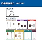 Dremel 3000 Utensile Multifunzione Rotativo, 1 Complemento, 25 Accessori per Intagliare, Incidere, Fresare, Tagliare, Levigare, Smerigliare, Lucidare e Pulire, 130 W, 230 V, Nero/Grigio - 9