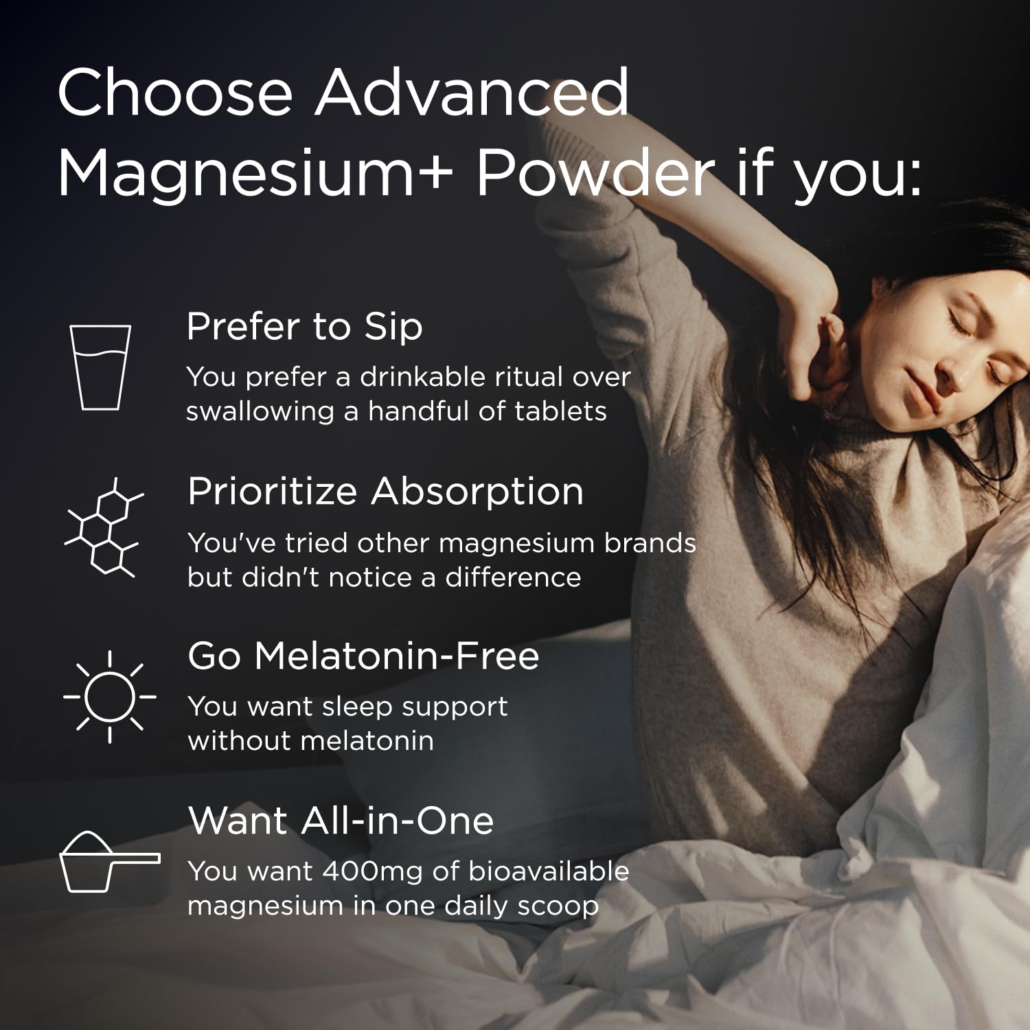 JSHealth Magnesium Powder for Sleep 400mg Triple-Form Glycinate — Amazon image 7
