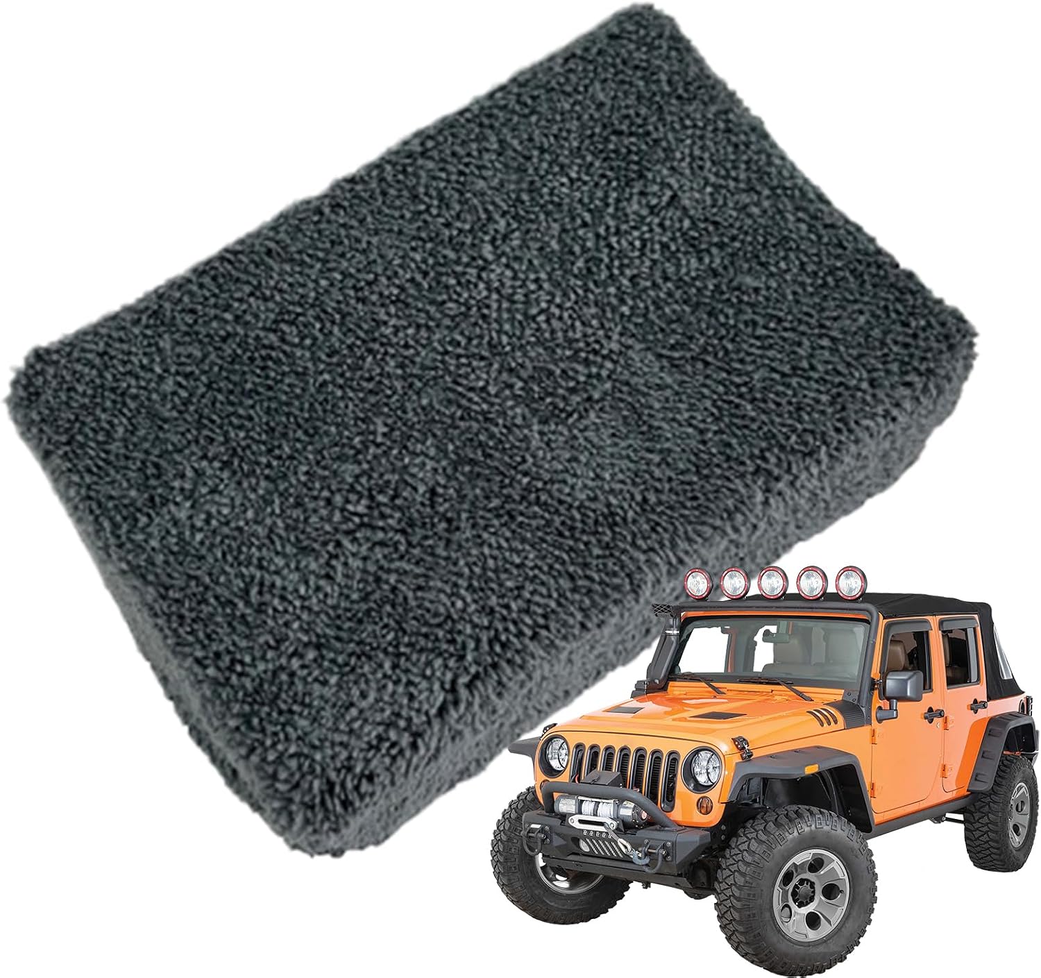 Car Wash Towels, Super Absorbent Double Sided, Microfiber Cleaning Sponge Cloth with Scratch Free Finish, Automotive Drying Accessory for Truck SUV Sedan RV Boats Exterior Household Maintenance Care