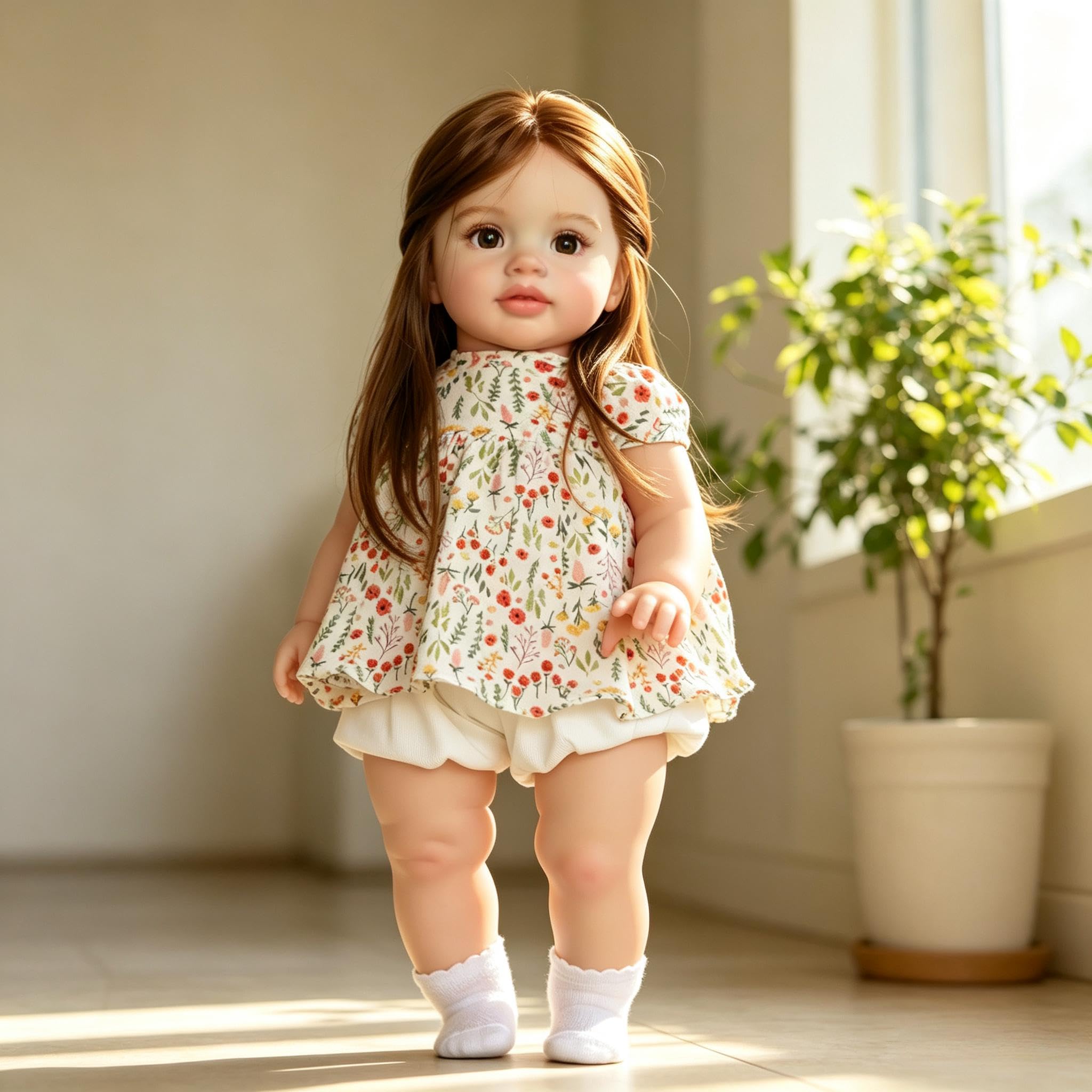 RXDOLL Realistyczne lalki Reborn Baby Dolls Girl Pippa, duży rozmiar Reborn maluch, miękka tkanina winylowa, realistyczna mała dziewczynka, która wygląda jak prawdziwe życie lalki niemowlęce z