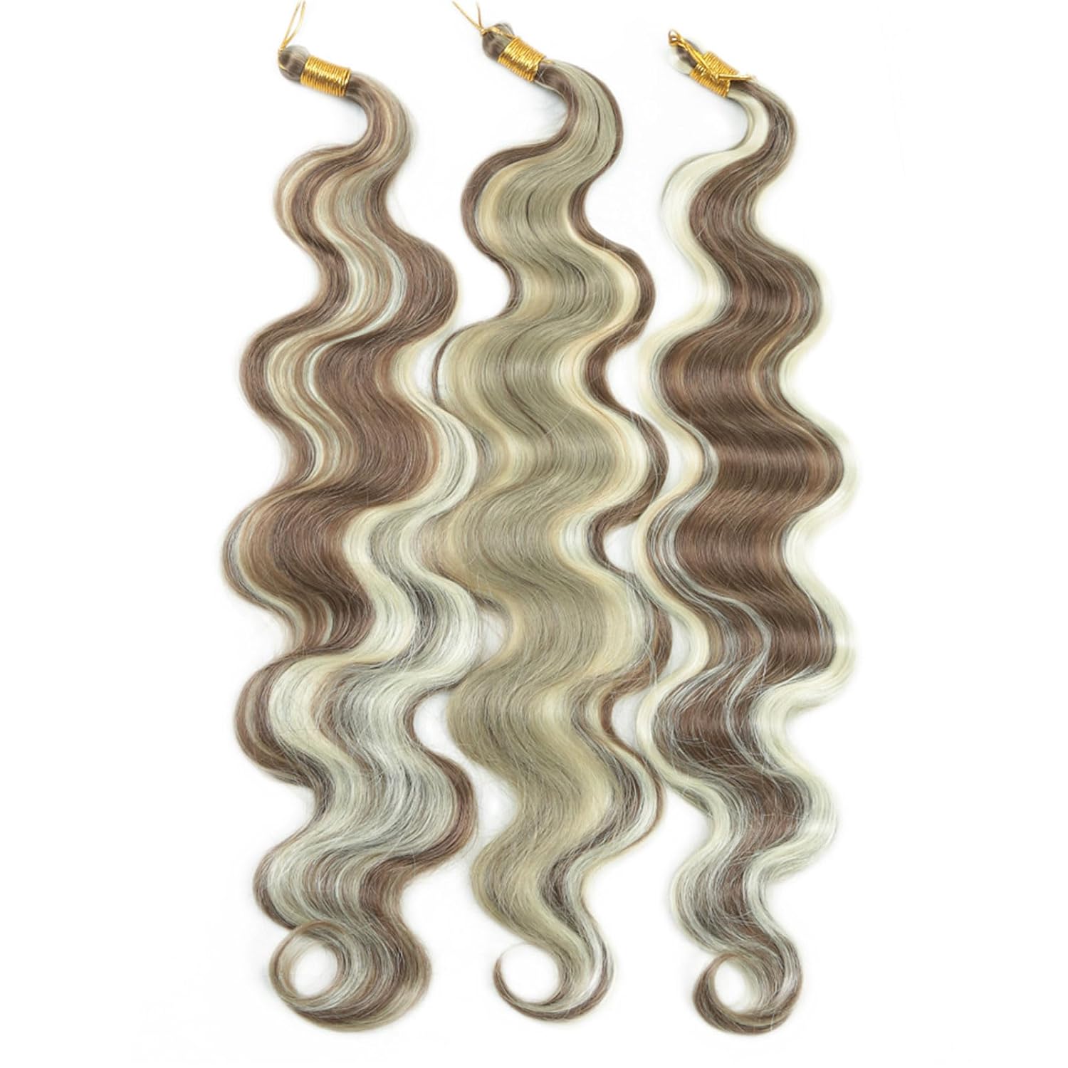 24 Inch Body Wave Braiding Hair 3 Pack Pre-Feathered Braiding Hair Black Boho Box Braids for Goddess Box Braids Hair Deep Wave Crochet Hair Synthetic Hair Extension (SP12-16-613#, 24inch (3pcs))