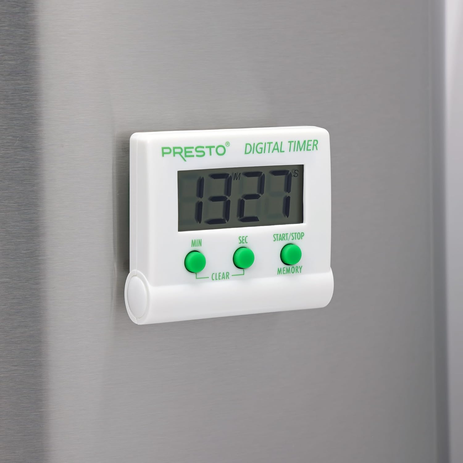 ముందు view of Presto 04213 Digital Timer showing display and buttons